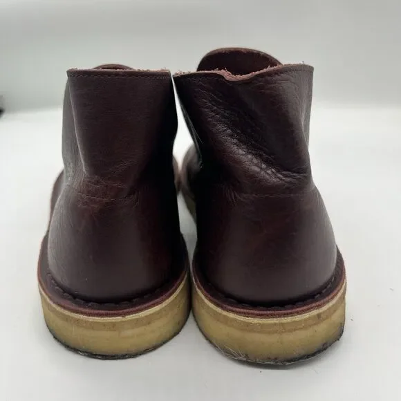 Clarks Originals Men's Desert Boot 9.5 M Burgundy Tumbled Leather 26125547 - Picture 4 of 15